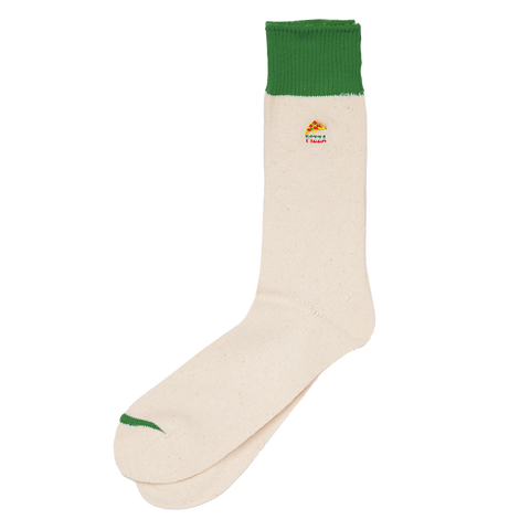 Embroidered Crew Sock - Pizza