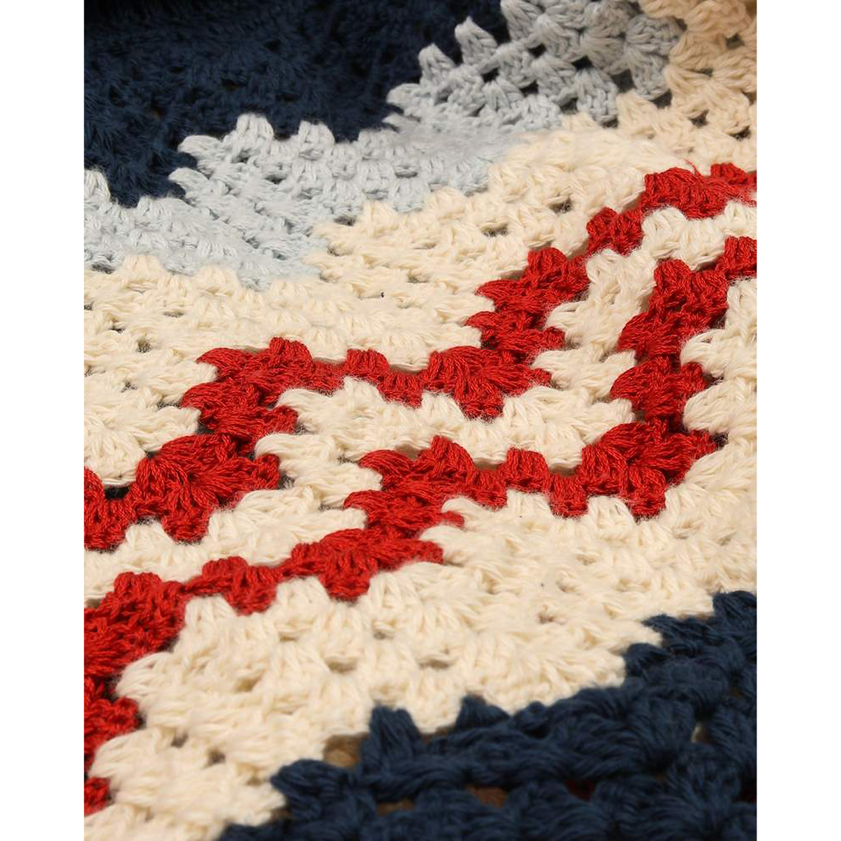 Handknit Grandpa Crochet Cardigan