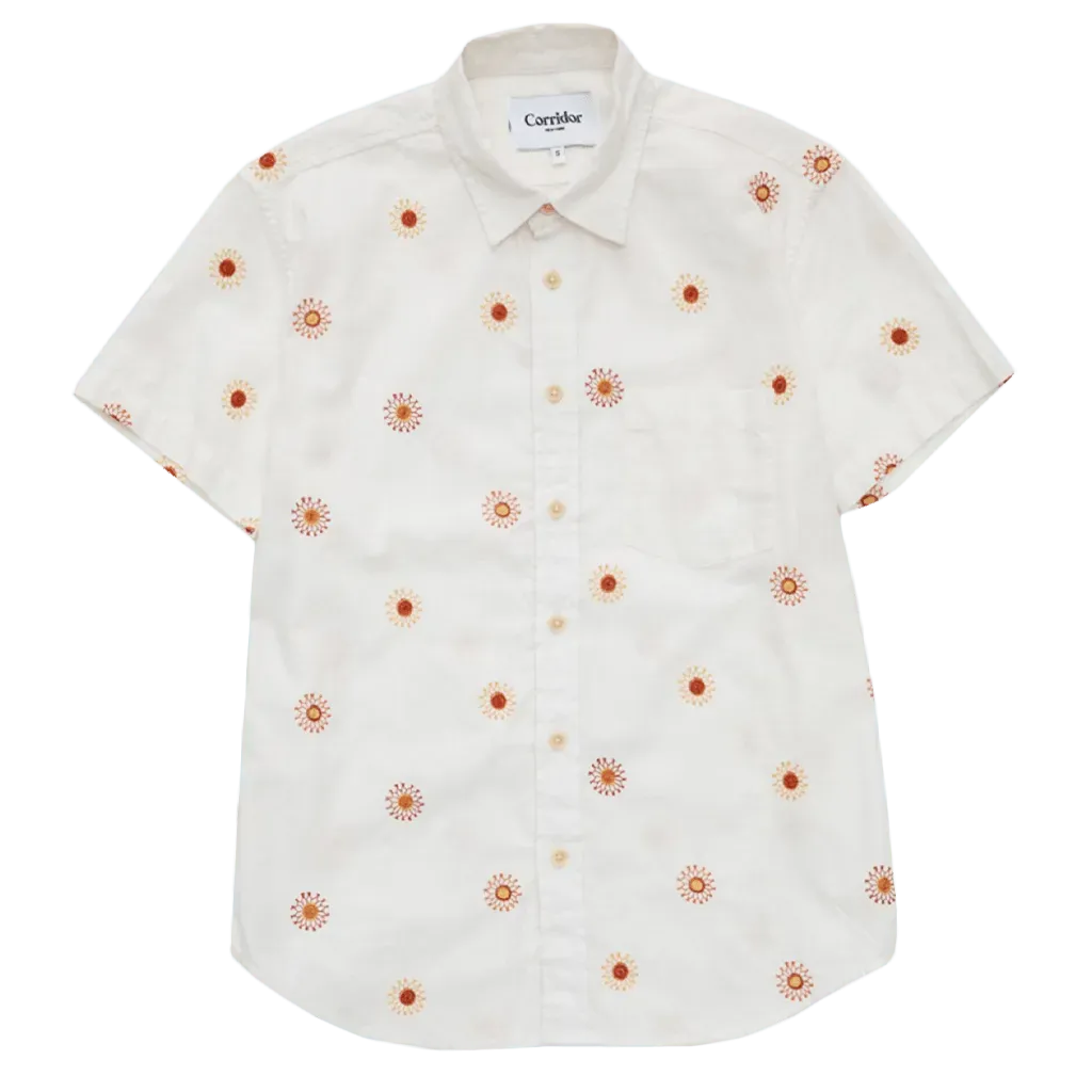 Sunny Day Embroidery Shirt - White