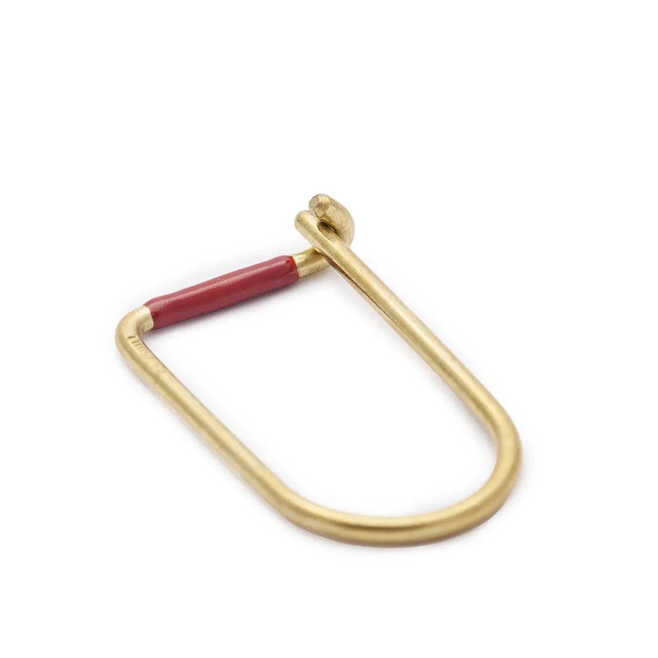 Brass Wilson Keyring - Red