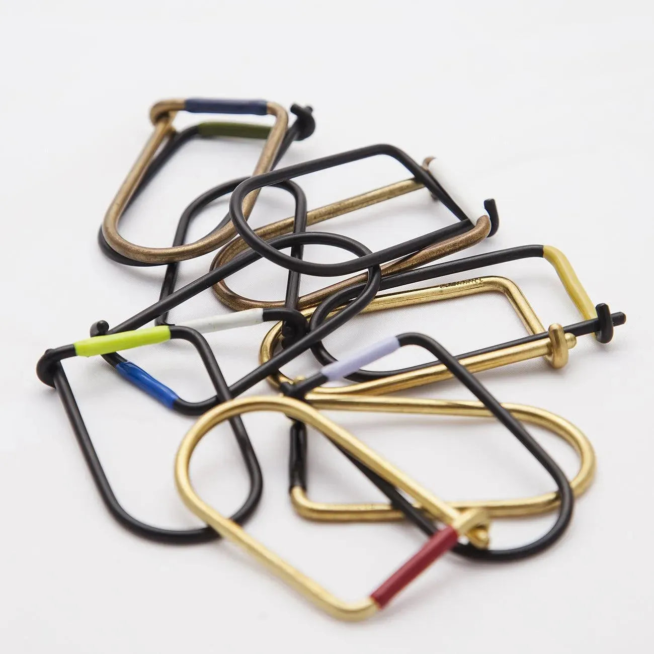 Brass Wilson Keyring - Blue