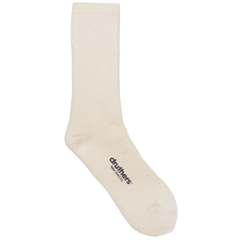 Merino Wool Loop Terry House Socks  - Off White