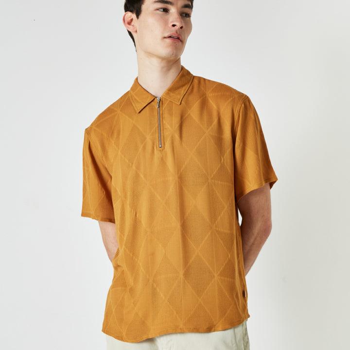 Soprano Zip Polo - Diamond Mustard