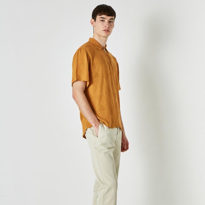 Soprano Zip Polo - Diamond Mustard